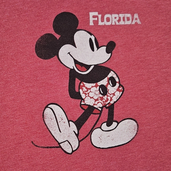 Disney Women’s Red Sleeveless Florida Tee Mickey Mouse Size XL - Picture 2 of 5